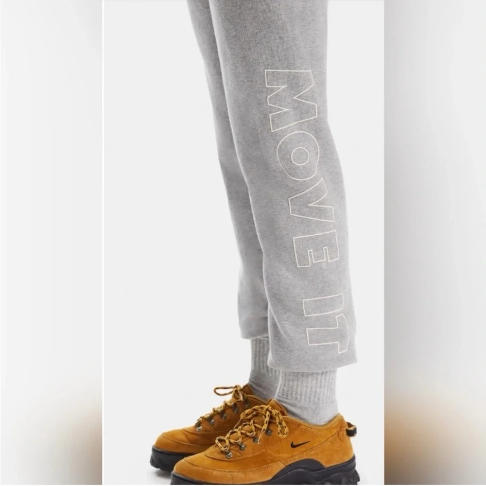 Mother The Bender Sweatpants Size XS NWT Move It Heather Gray Joggers Retro - Picture 3 of 7